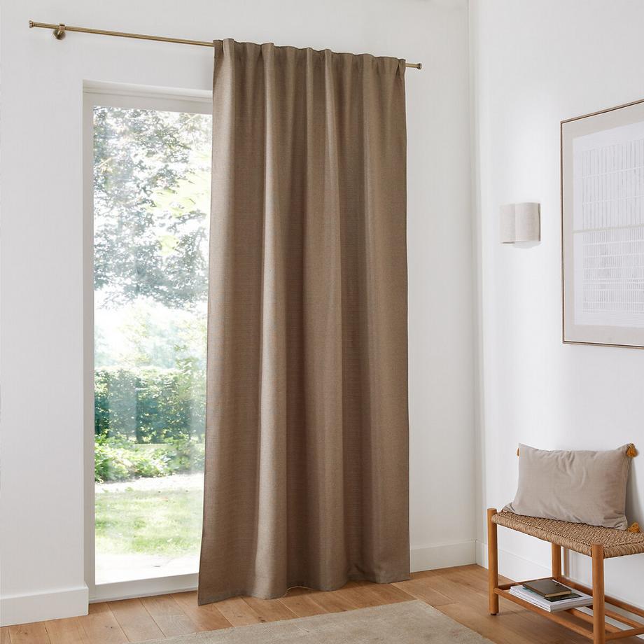 La Redoute Intérieurs  Rideau polyester recyclé galon fronceur 