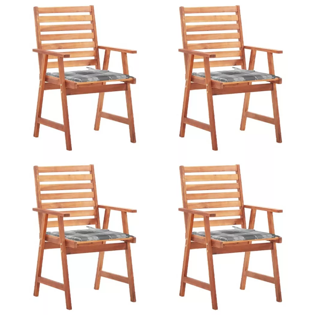 VidaXL - Gartenstuhl akazienholz, One Size, Grau
