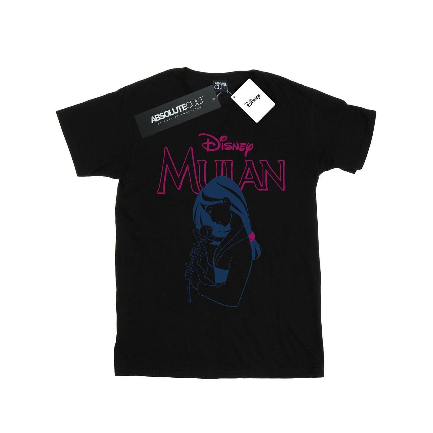 Image of Mulan Magnolia Line Tshirt Damen Schwarz 4XL