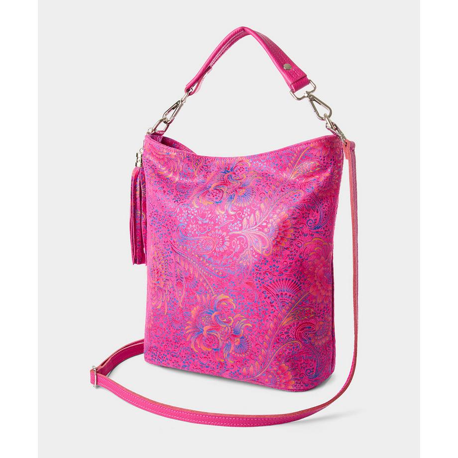 Joe Browns Borsa in pelle scamosciata con motivo Paisley accattivante  