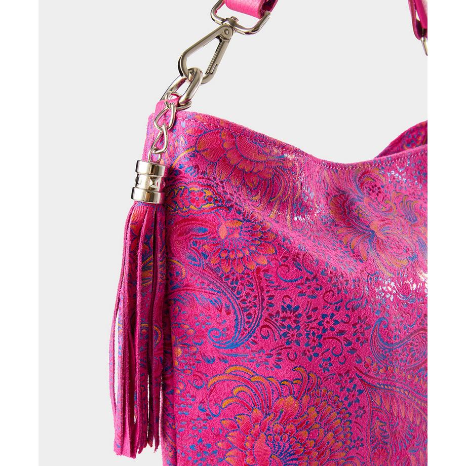 Joe Browns Borsa in pelle scamosciata con motivo Paisley accattivante  