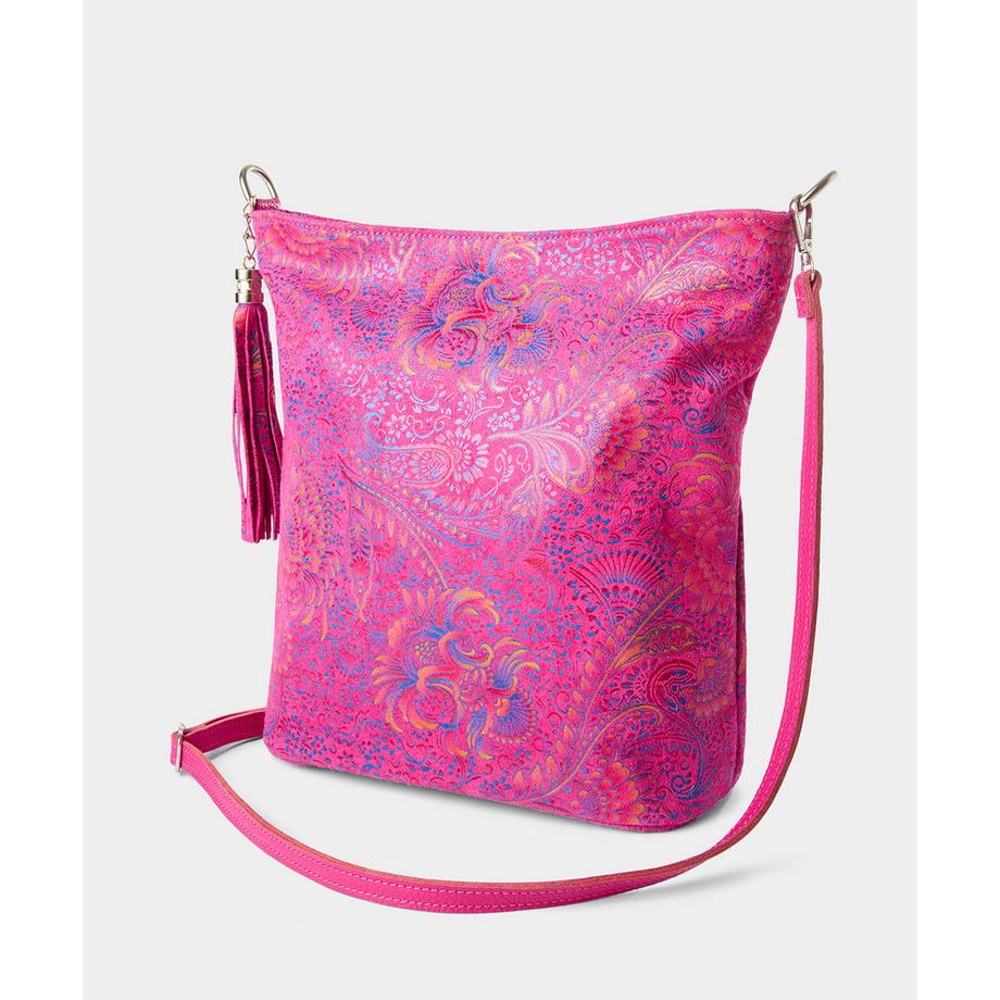 Joe Browns Borsa in pelle scamosciata con motivo Paisley accattivante  