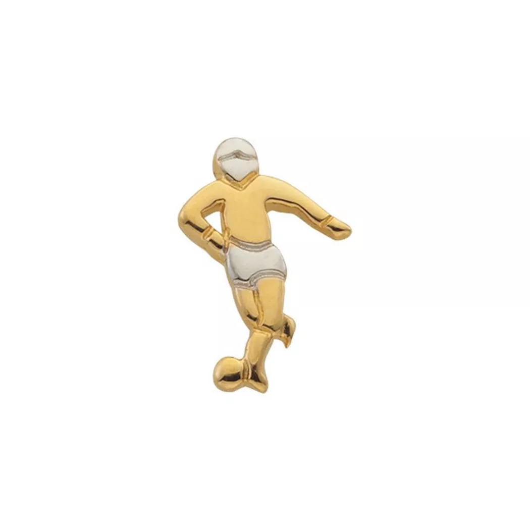 MUAU Schmuck - Ohrstecker Bicolor Gelb-/Weissgold 750, 12x8mm, One Size