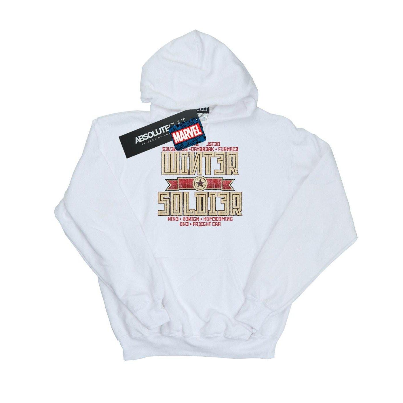 Image of Winter Soldier Trigger Badge Kapuzenpullover Mädchen Weiss 116