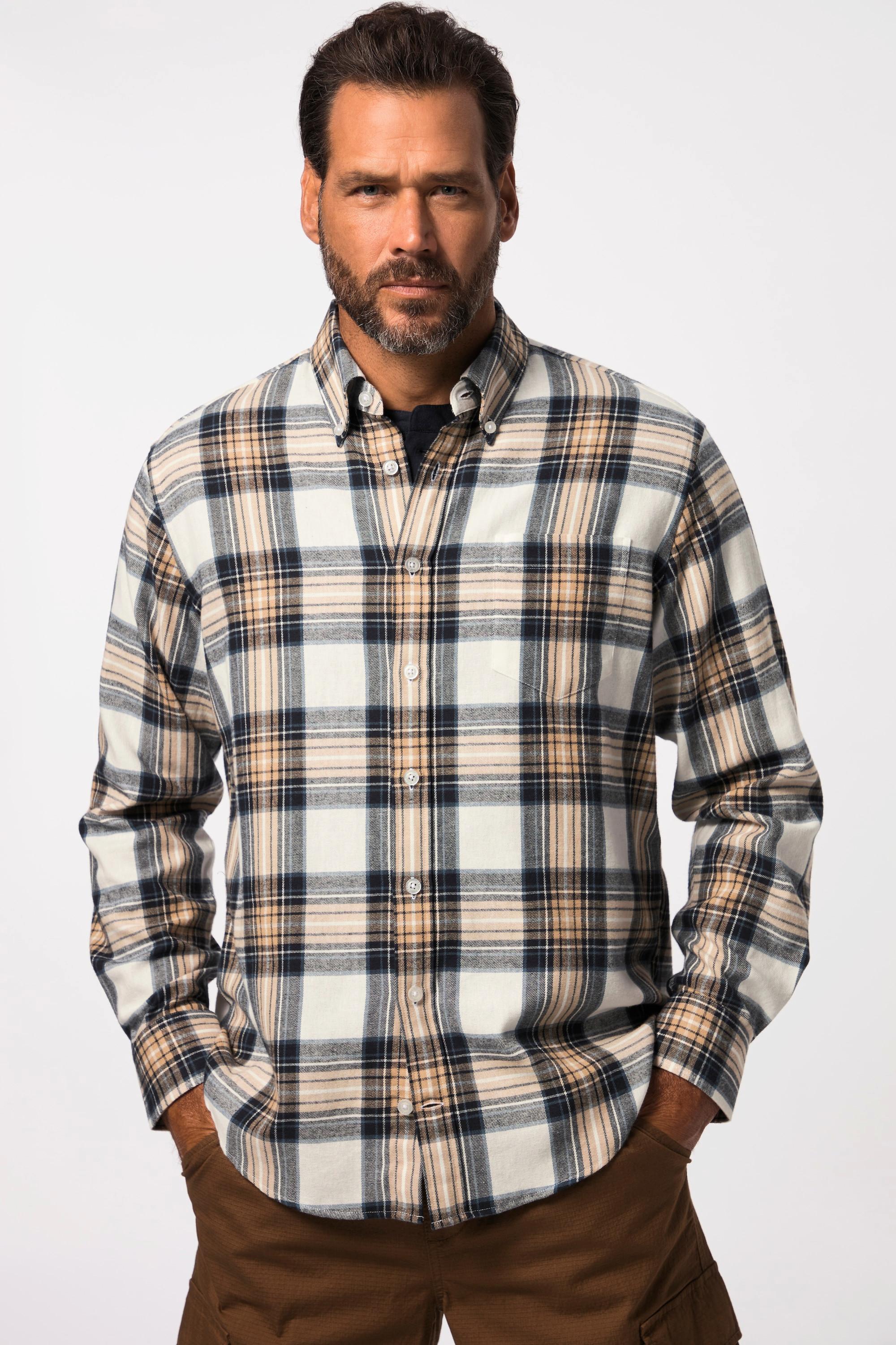 JP1880  Camicia da trekking per l'outdoor con vestibilità moderna, maniche lunghe e colletto button-down 