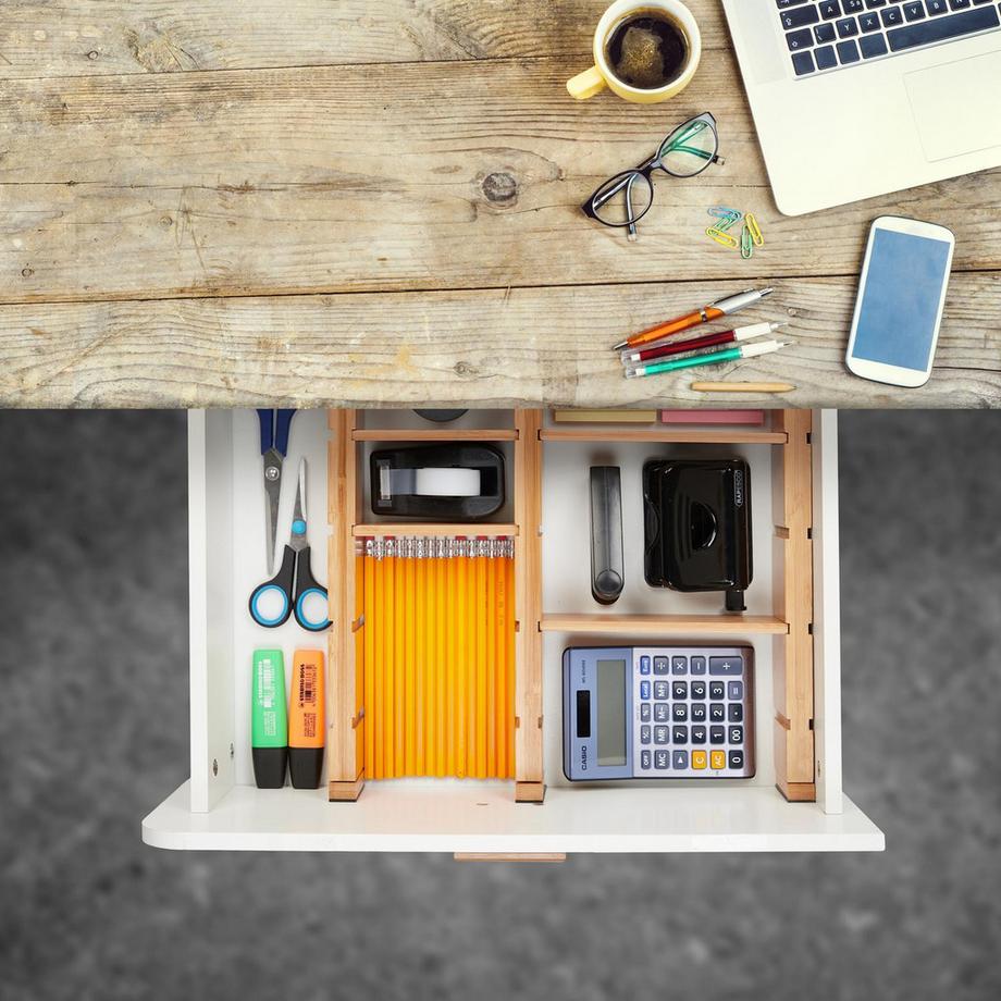 B2X ensemble de séparateurs de tiroirs en bambou en 13 parties  