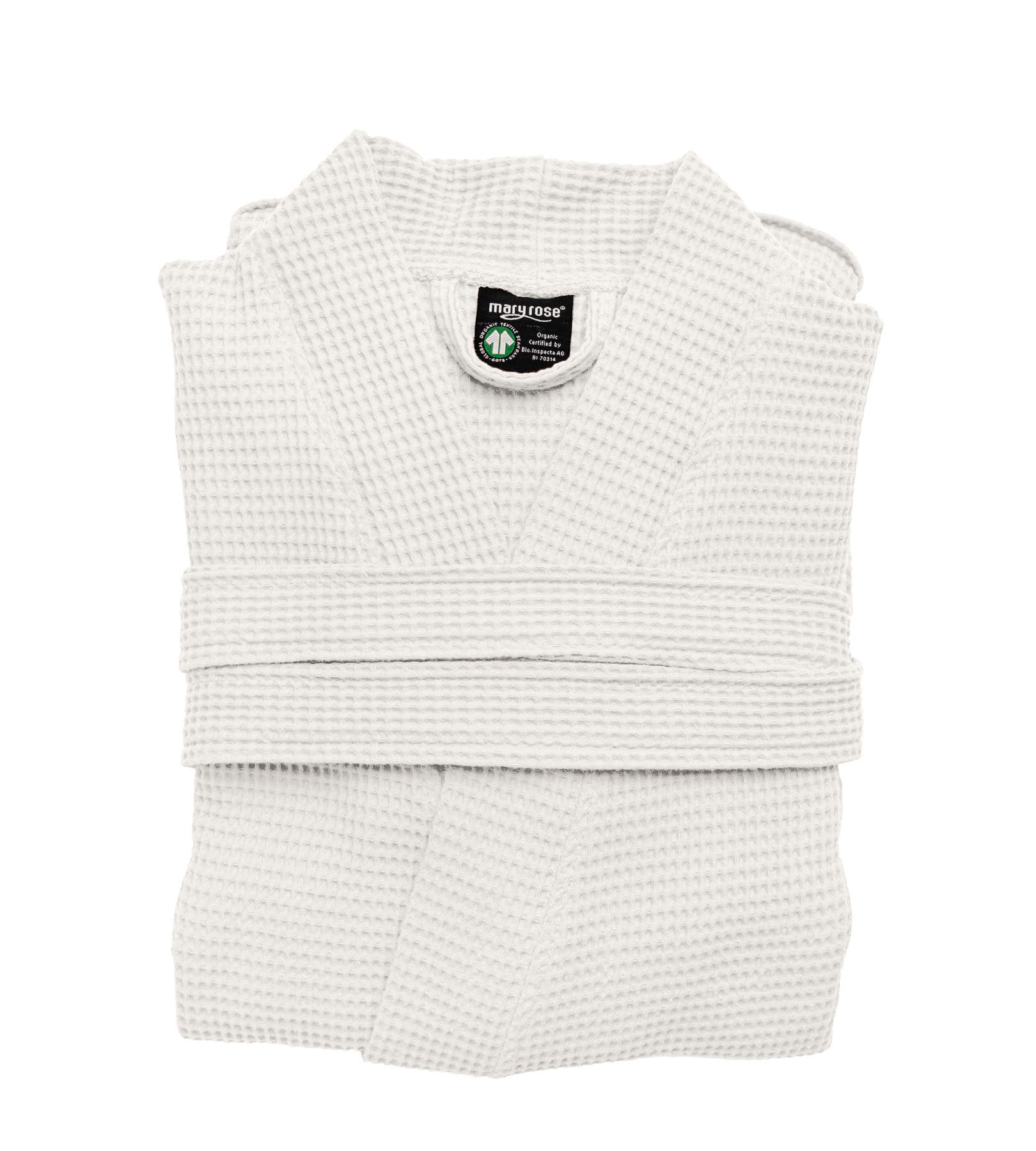 Image of Waffelpique Bademantel Damen Leinen XL