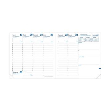 Quo Vadis - Recharge Agenda - 2025 - Exécutif - Semainier Planning - Français - 13 mois de décembre à décembre - 16x16 cm - Papier C lairefontaine blanc - Fabrication française