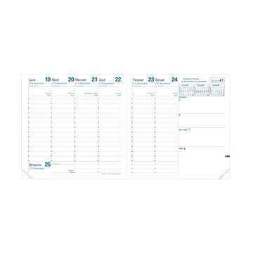 Quo Vadis - Einlagen Terminkalender - 2025 - Executif - Die Woche Planning - Französisch - Dez/Dez - 16x16 cm - Clairefontaine-Papier Weiß - Hergestellt in Frankreich