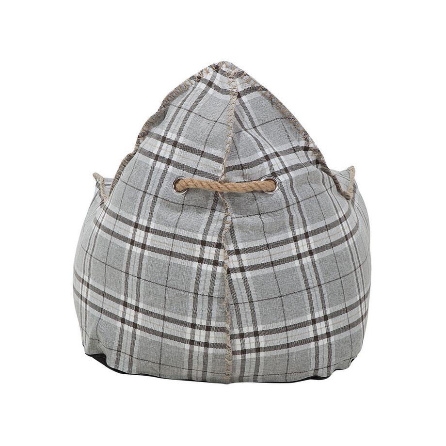 Beliani Pouf poire en Tissu Moderne DROP LINEN  