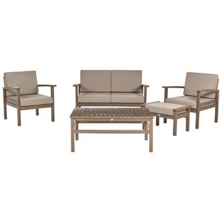 Beliani Lounge Set mit Tisch aus Akazienholz Modern MANILA  