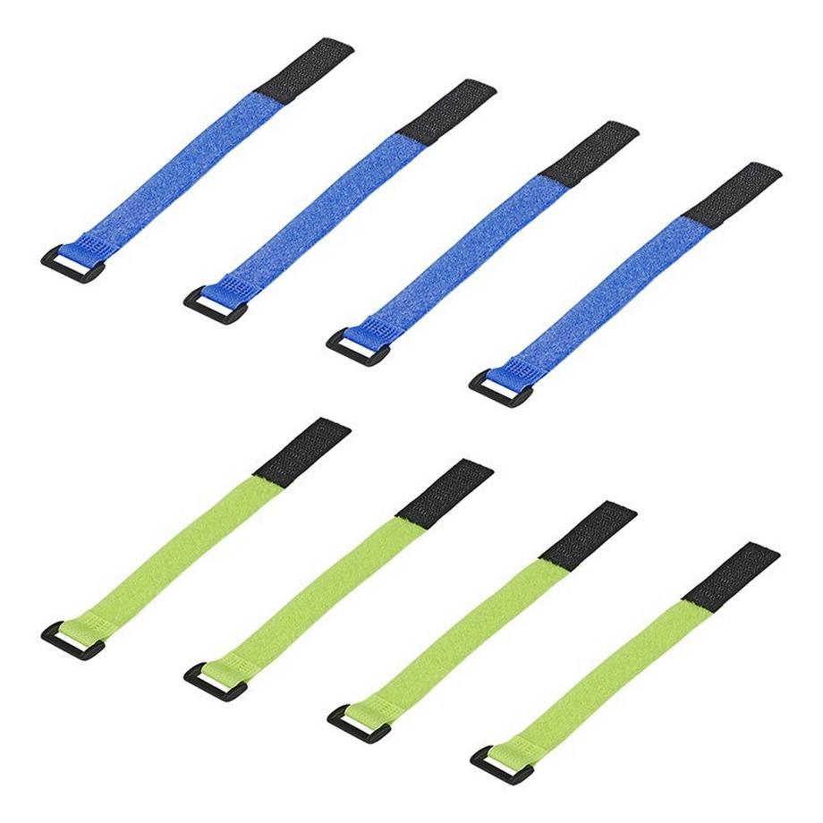 Attaches de câble crochet et boucle - lot de 8 pièces