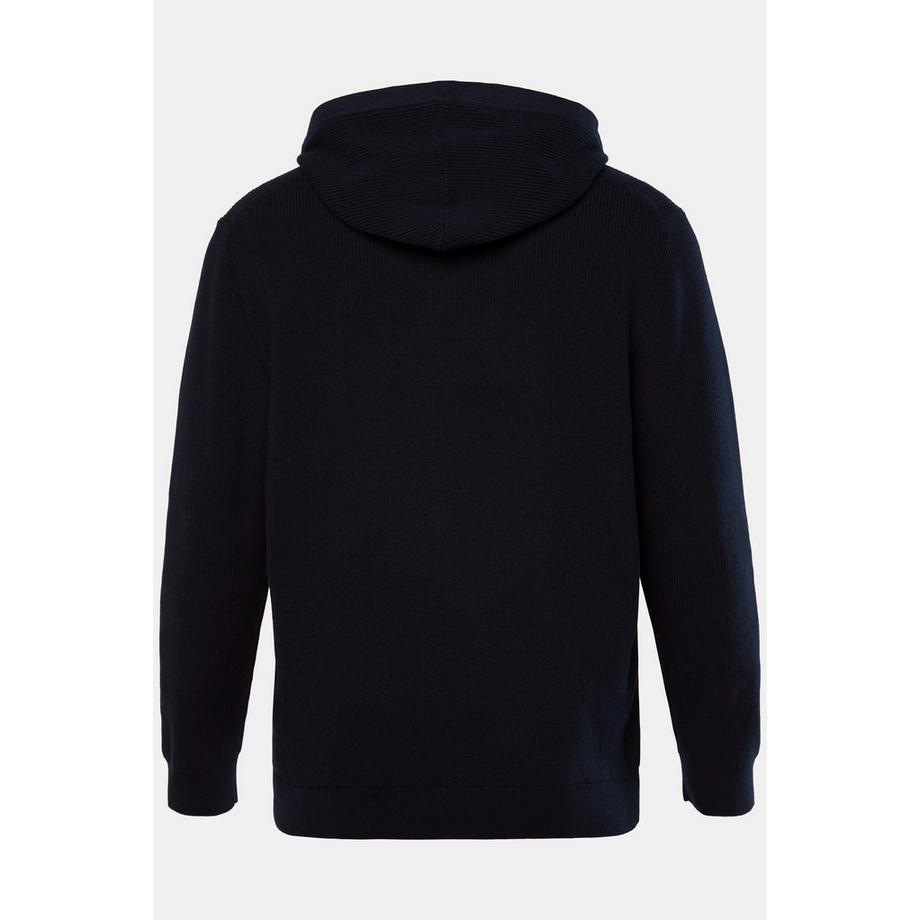 JP1880 Sweat-shirt en maille côtelée Capuche Fermeture zippée  