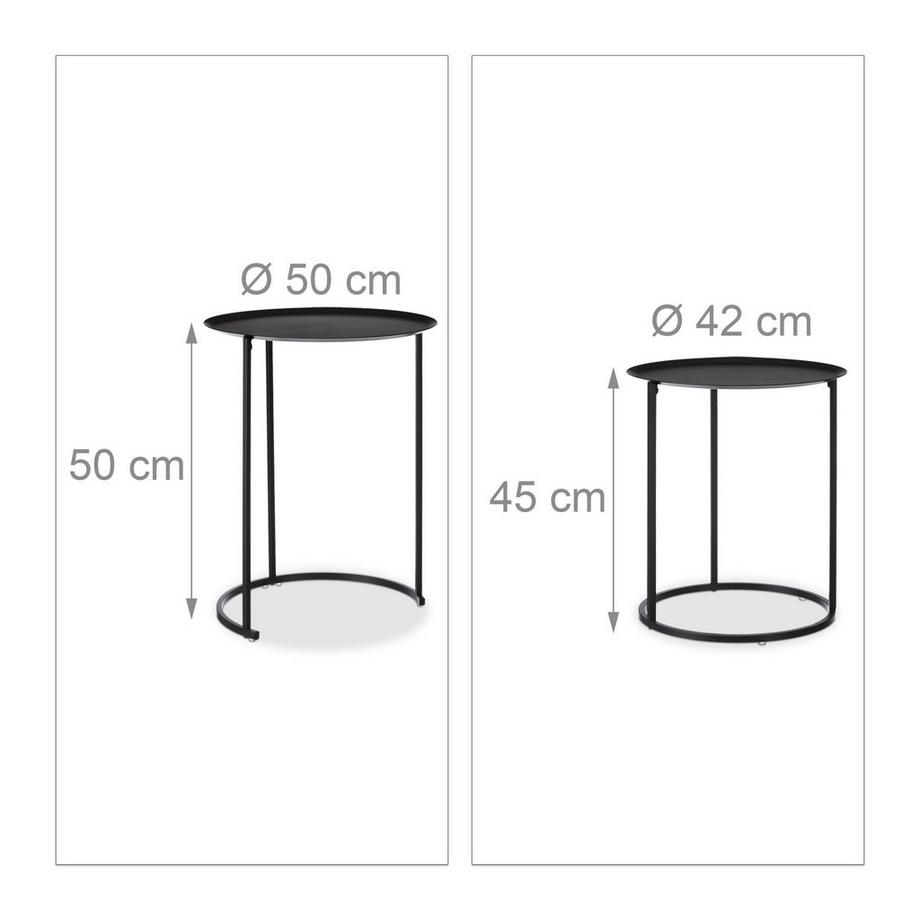 B2X Runder Couchtisch 2er-Set  