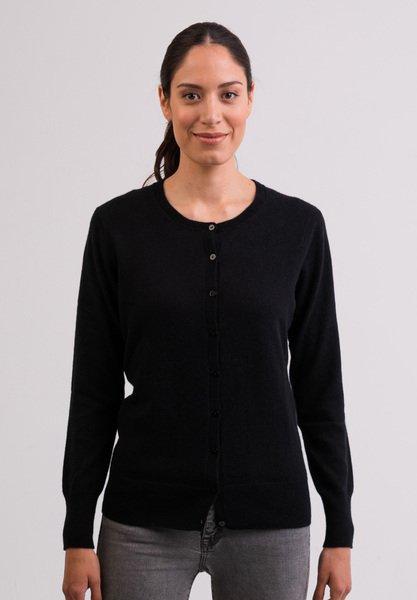 CASH-MERE.CH  Kaschmir Cardigan Rundhals 