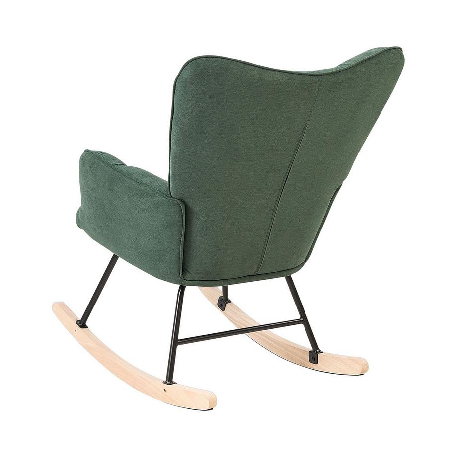 Beliani Fauteuil à bascule en Tissu Moderne OULU  