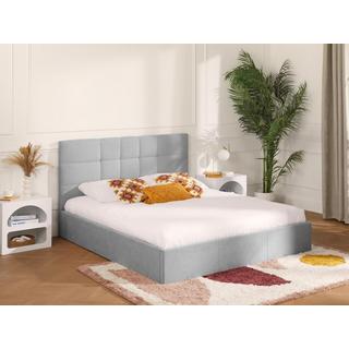 PASCAL MORABITO Lit coffre 140 x 190 cm - Tissu - Gris + Matelas - ELIAVA de Pascal Morabito  