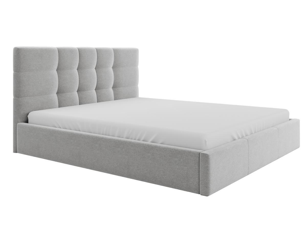 PASCAL MORABITO Bett mit Bettkasten + Matratze - 140 x 190 cm - Stoff - Grau - ELIAVA von Pascal Morabito  