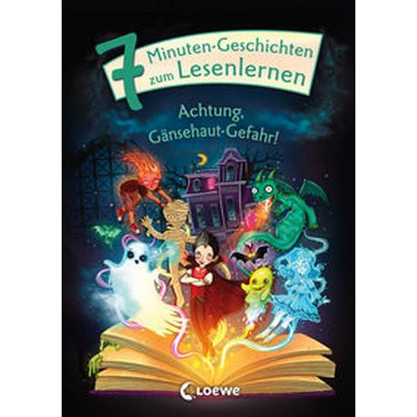 Leselöwen - Das Original - 7-Minuten-Geschichten zum Lesenlernen - Achtung, Gänsehaut-Gefahr! Loewe Erstlesebücher (Hrsg.) Gebundene Ausgabe 