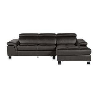 Vente-unique Ecksofa Leder Ecke Rechts MISHIMA  