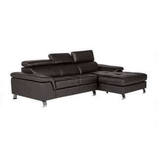 Vente-unique Ecksofa Leder Ecke Rechts MISHIMA  