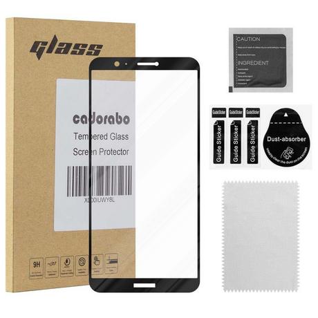 Cadorabo  Vollbild Display-Schutzglas für Huawei P SMART 2018  Enjoy 7S - Schutzfolie 