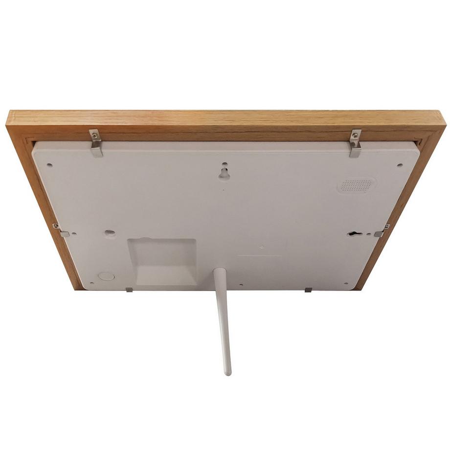 DENVER  PFF-1042LW 10,1 Zoll digitaler Wi-Fi-Fotorahmen mit FRAMEO-Software. Rahmen aus Eichenholz. 