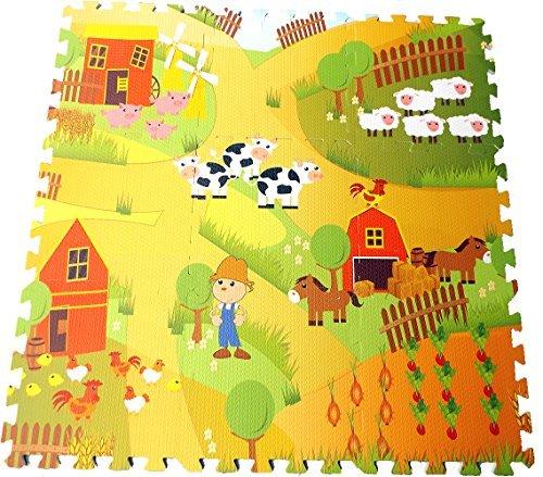 Activity-board  Premium Bauernhof-Puzzlematte, 9-teilige Schaumstoffmatte 