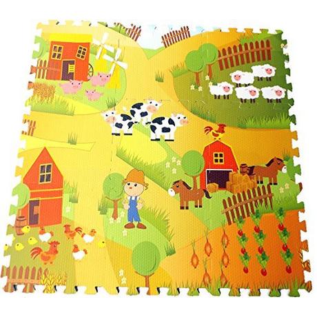 Activity-board  Premium Bauernhof-Puzzlematte, 9-teilige Schaumstoffmatte 