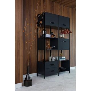 mutoni Schrank Legacy Holz Metall Schwarz  