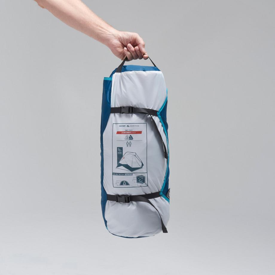 QUECHUA  Tenda 2 Seconds Easy - Fresh & Black 2 Persone Poliestere 