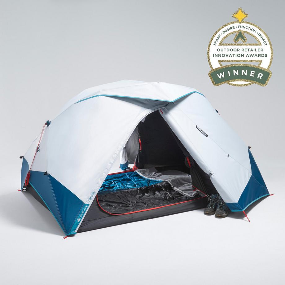 QUECHUA  Tenda 2 Seconds Easy - Fresh & Black 2 Persone Poliestere 