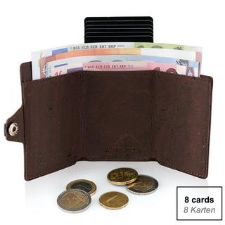 ZNAP  ZNAP Geldbörse Leder Vintage Braun für 8 Karten 