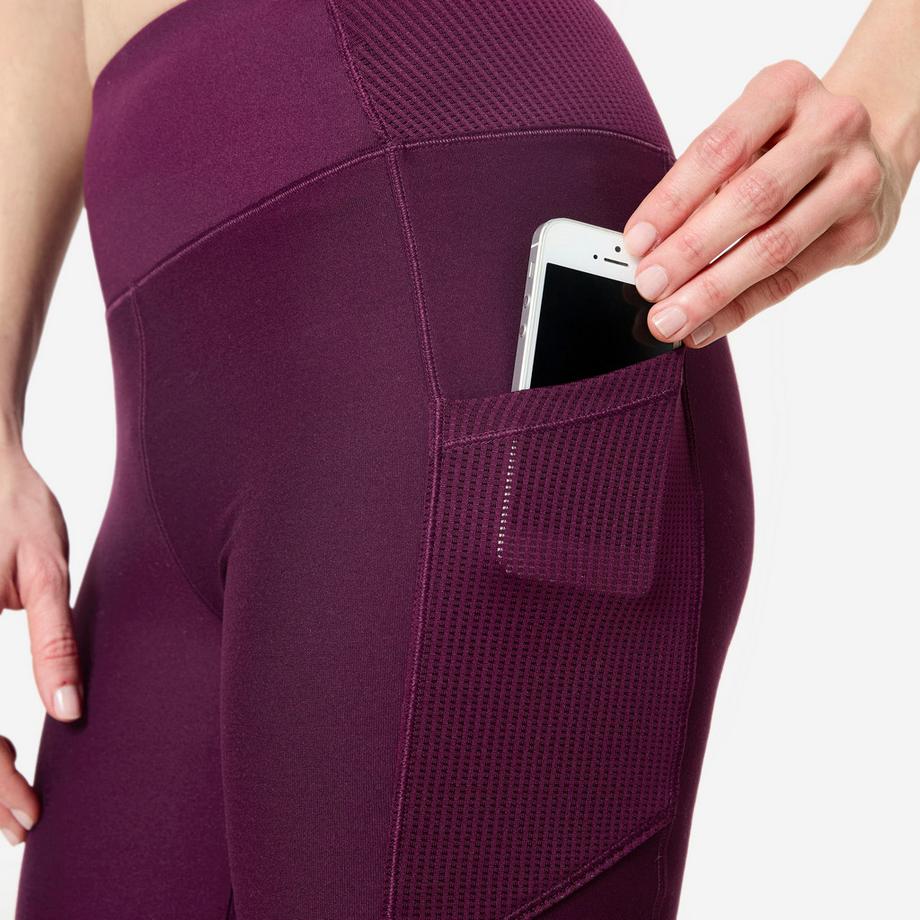 DOMYOS  Leggings  Fitness mit Tasche Polyester 