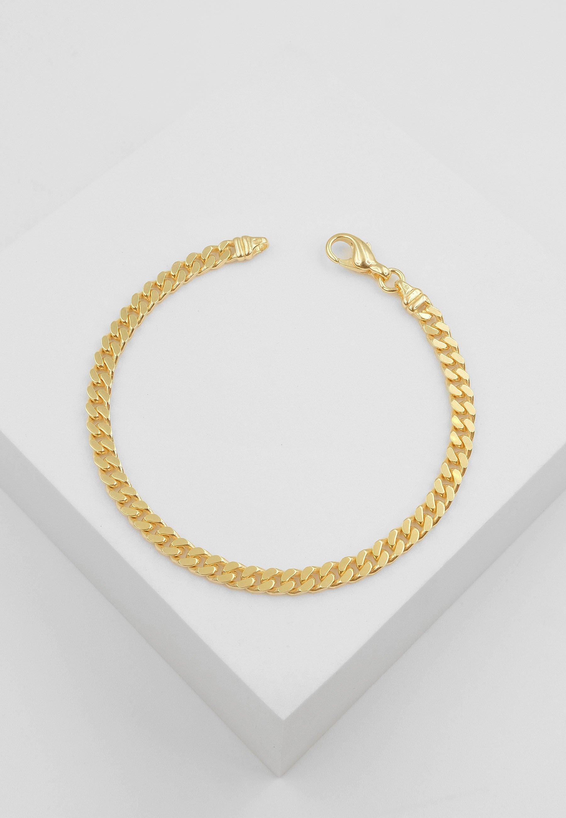 MUAU Schmuck  Bracelet Panzer Gelbgold 750, 4.2mm, 21cm 