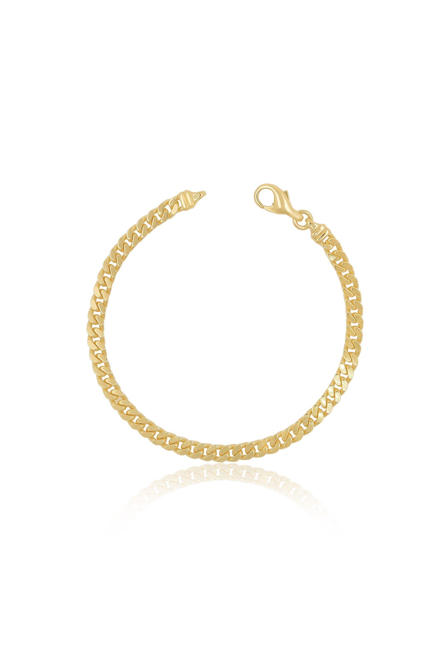 MUAU Schmuck  Bracelet Panzer Gelbgold 750, 4.2mm, 21cm 