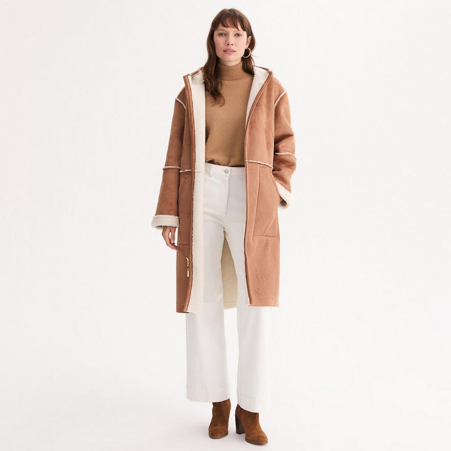 Manteau long réversible