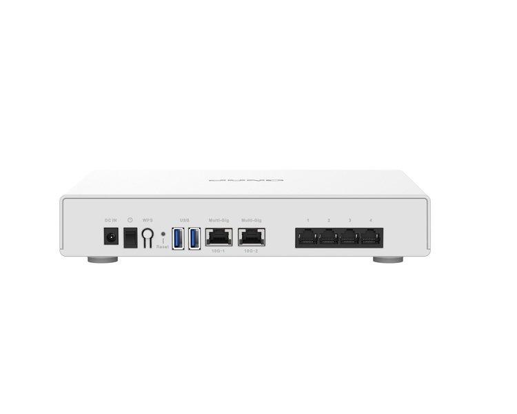 Qnap  QHora-301W routeur sans fil 10 Gigabit Ethernet Bi-bande (2,4 GHz / 5 GHz) Blanc 