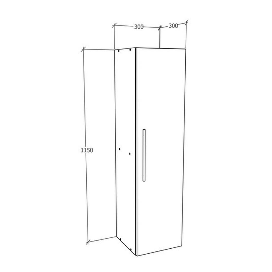 VCM Holzregal hängend | platzsparendes Regal | Maße: H.115x B. 30 x T. 30cm| Elegantes Regal hängend | Aufbewahrungsregal | Bücherregal | Wandboard -  