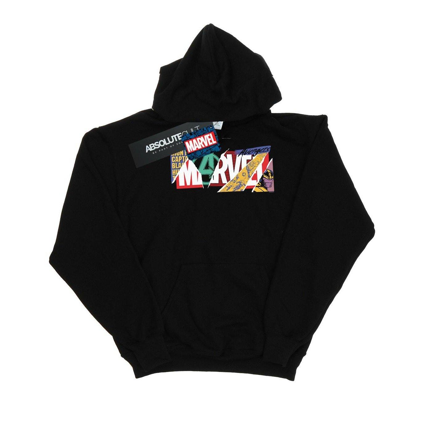 Image of Collage Logo Kapuzenpullover Mädchen Schwarz 116