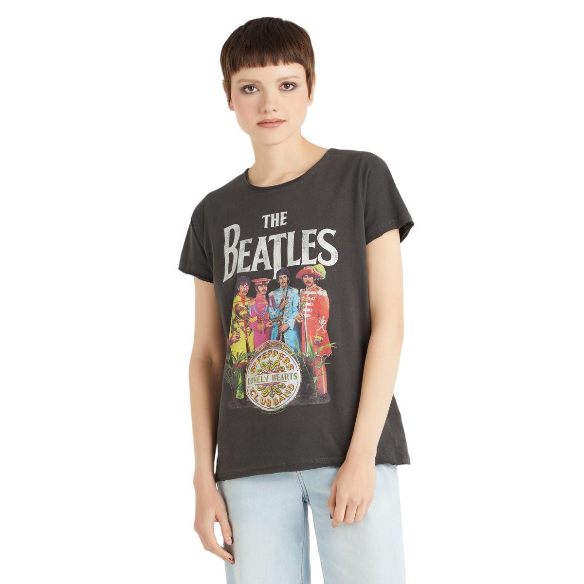 Image of Sgt Pepper Tshirt Damen Charcoal Black M