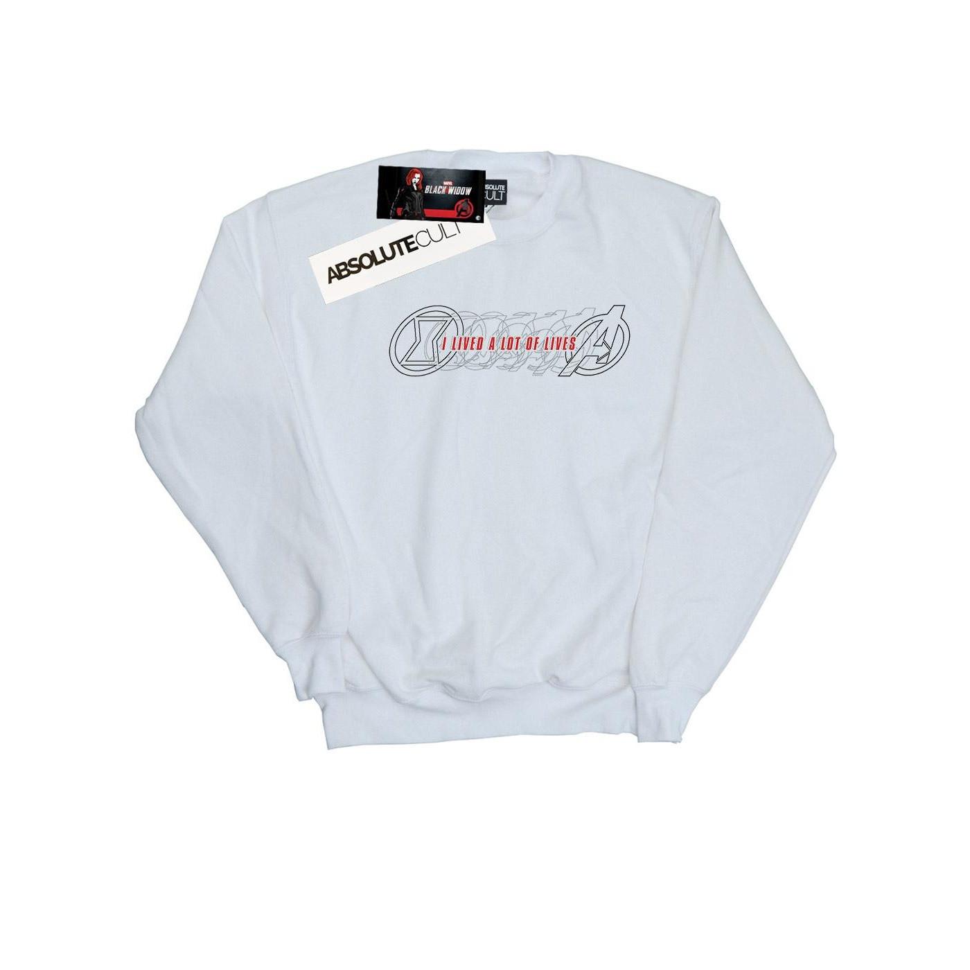 Image of Black Widow Movie Lots Of Lives Sweatshirt Jungen Weiss 116