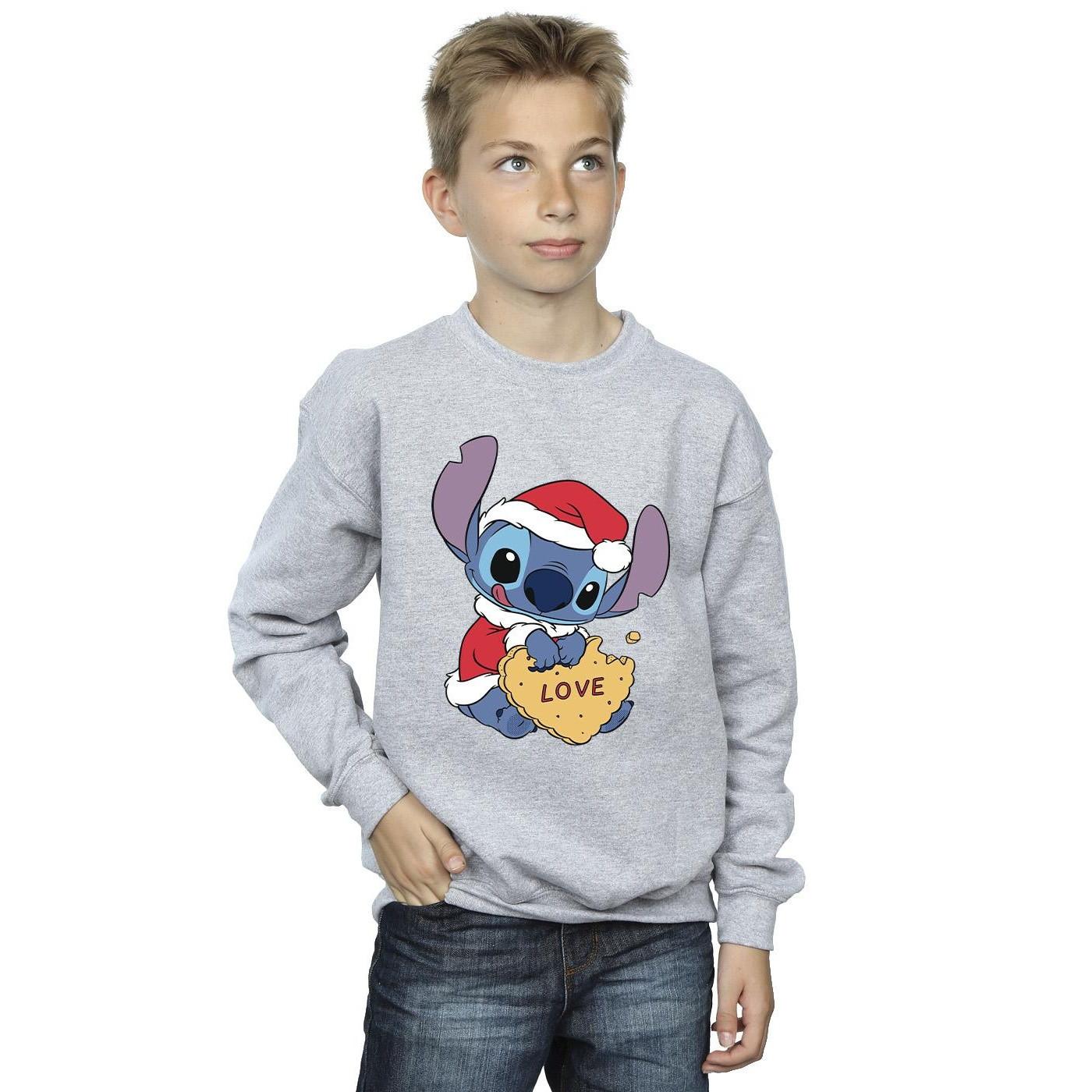 Disney  Lilo And Stitch Christmas Love Biscuit Sweatshirt 