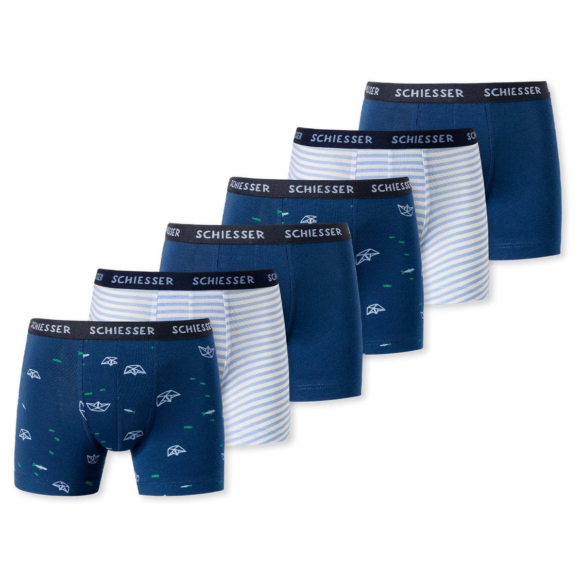 Image of 6er Pack Teens Boys 955 Organic Cotton - Retro Short Pant Jungen Multicolor 92