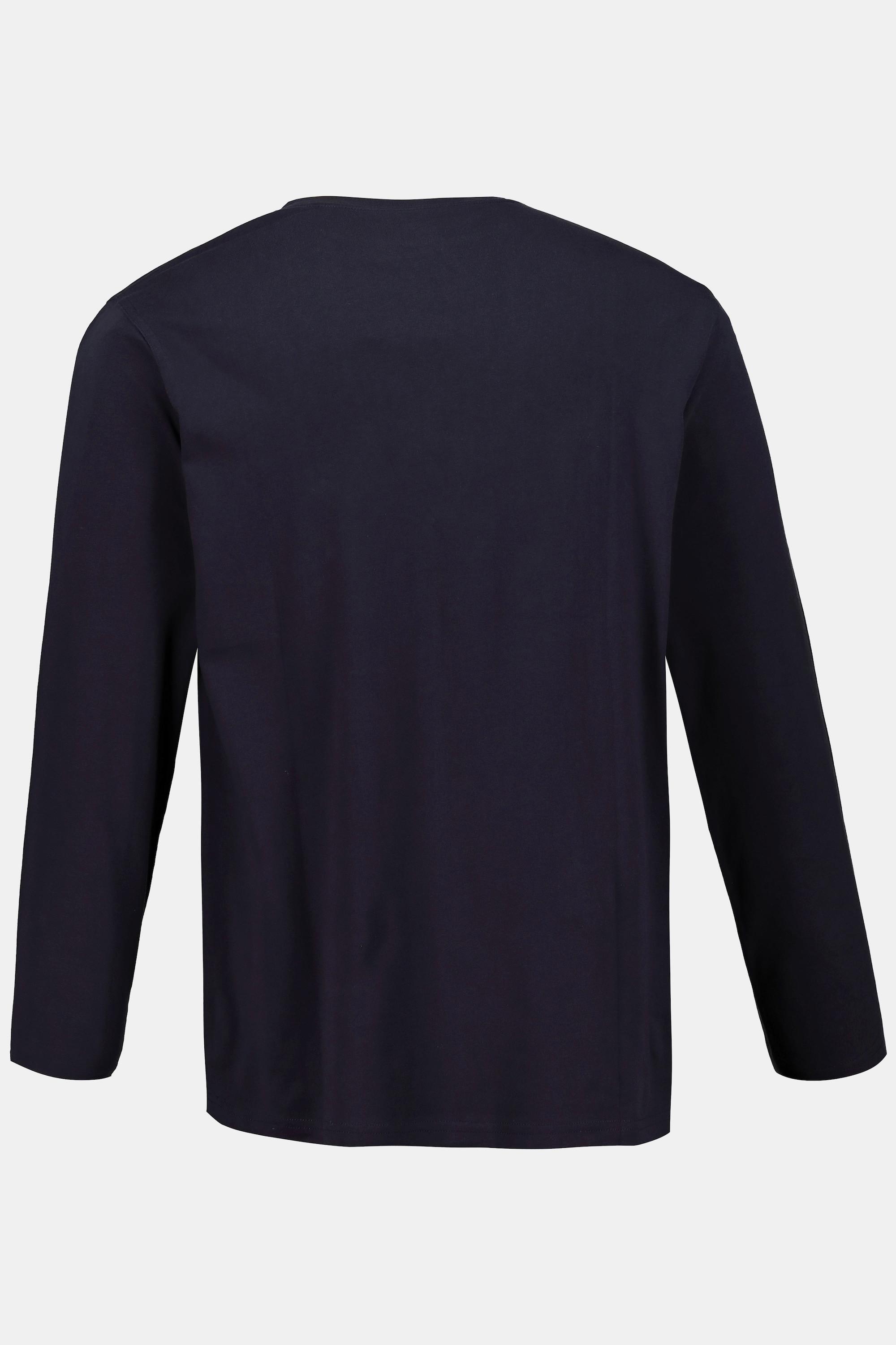 JP1880  Maglia basic a maniche lunghe blu notte scuro 