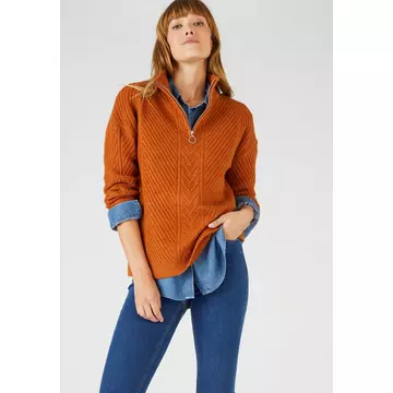 Pull maille chaude fantaisie, manches longues Thermolactyl