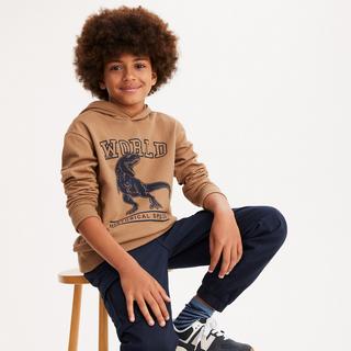 La Redoute Collections  Sweat à capuche imprimé T-Rex en molleton 