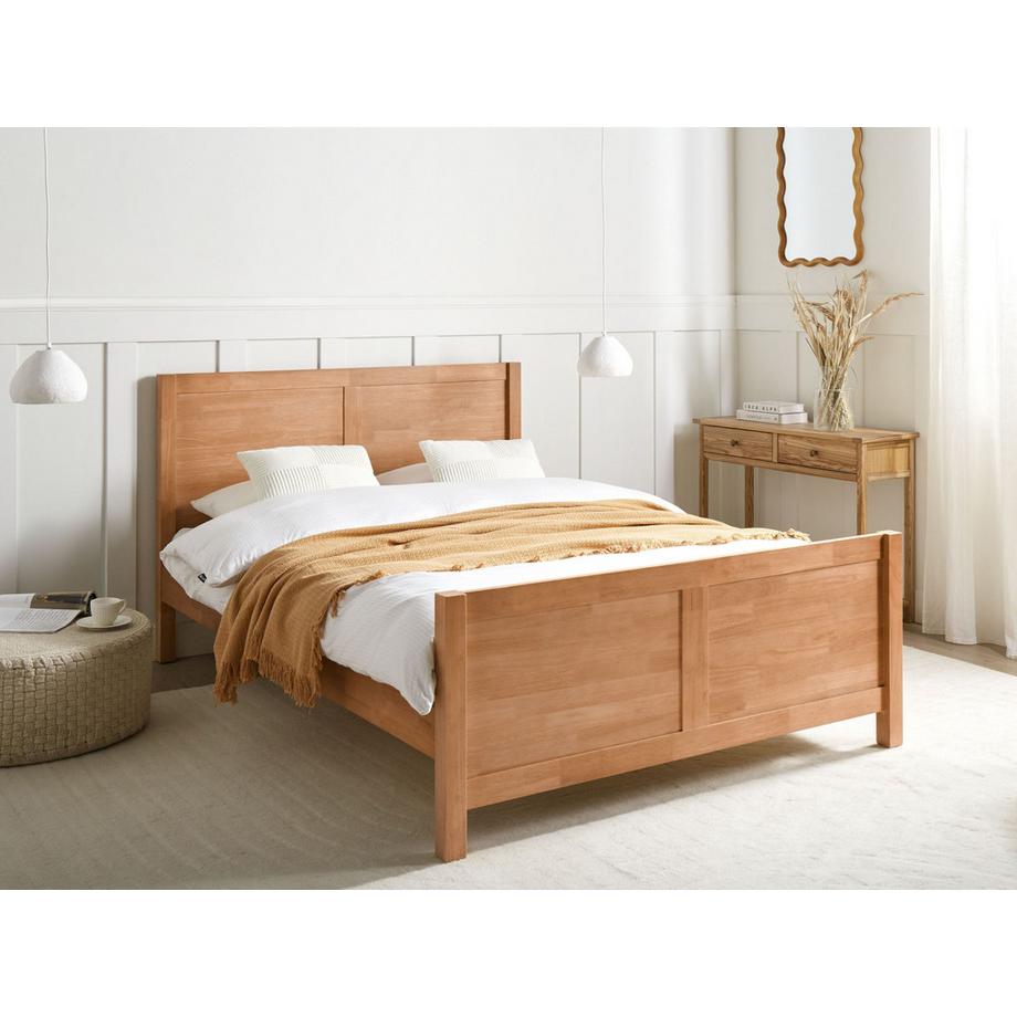 Beliani Letto en Legno di caucciù Rustico CHAMPAGNAT  