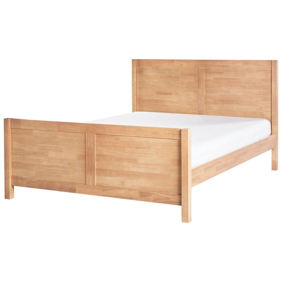 Beliani Letto en Legno di caucciù Rustico CHAMPAGNAT  