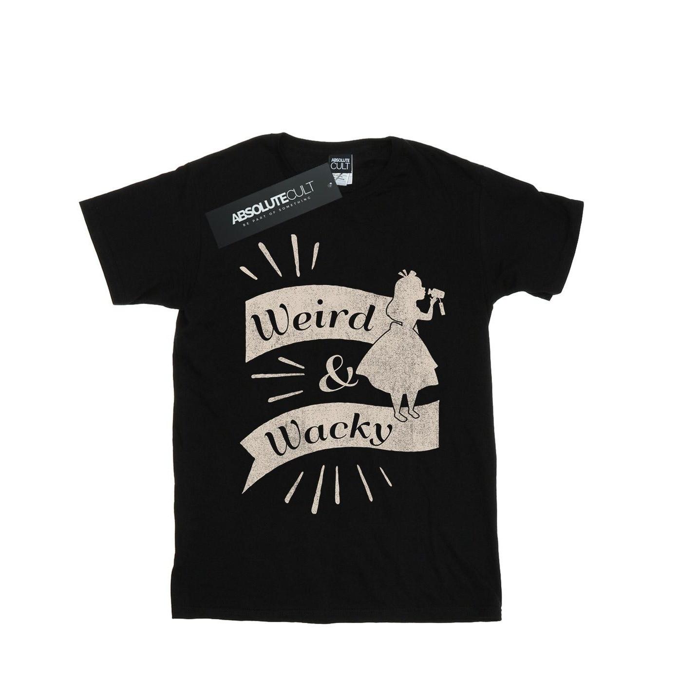 Image of Alice In Wonderland Weird And Wacky Tshirt Herren Schwarz XL